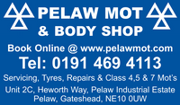 Pelaw Mot & Bodyshop Logo