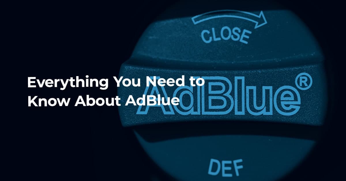 The article title over an AdBlue tank, in a dark blue overlay.