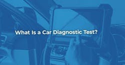 The article title over someone carrying out a diagnostic test on a car.