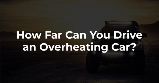 4x4 vehicle in rocky desert landscape at danger from overheating with blog title overlayed