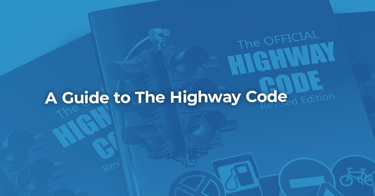 The article title over copies of The Highway Code, in a blue overlay.