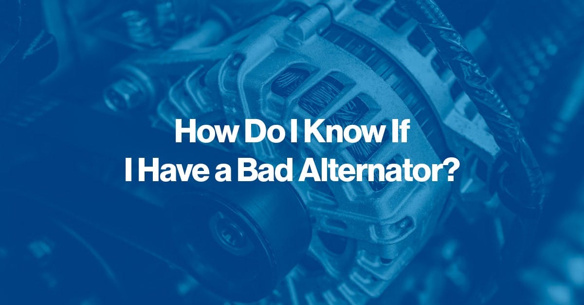 The title of the article, over a car alternator with a blue background.
