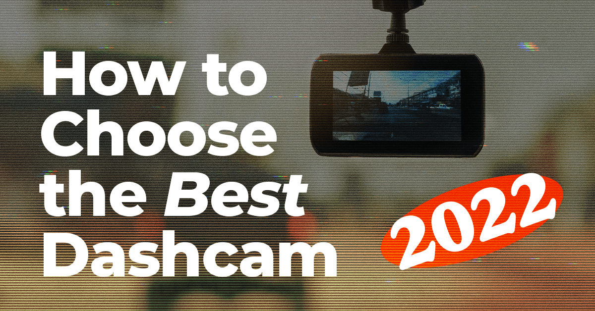 dash cam set up on car windscreen with blog title overlayed