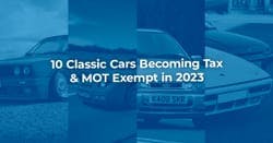 Blog title over images of BMW 3 Series, Porsche 944, Ford Sierra and Lotus Excel with blue overlay