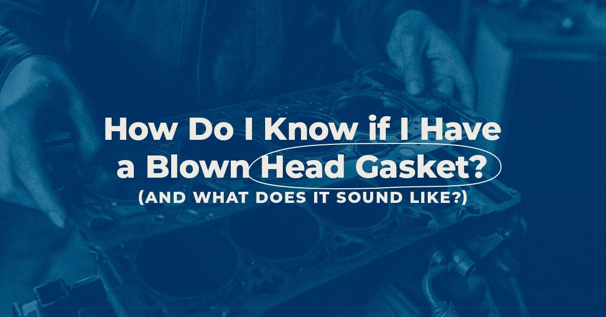 The article title over a mechanic holding a blown head gasket from a car, with a blue overlay.