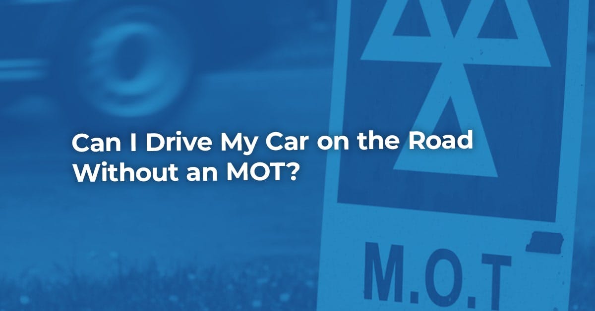 The article title over a sign for MOTs by the roadside as a car drives past, in a blue overlay.