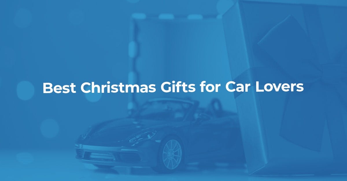 The article title over a toy car which is a christmas gift for a car lover.