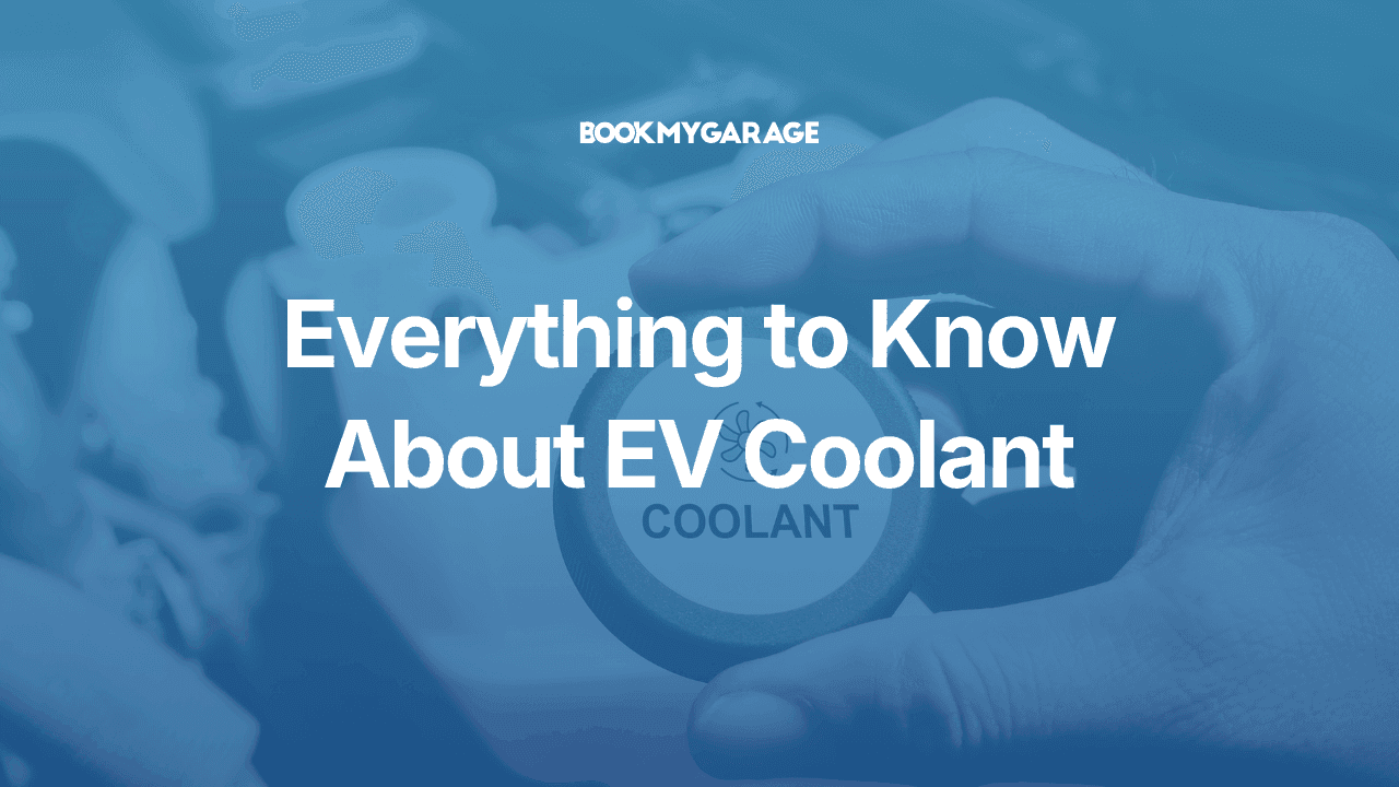 Close up of person holding coolant cap in front of engine bay with article title overlayed