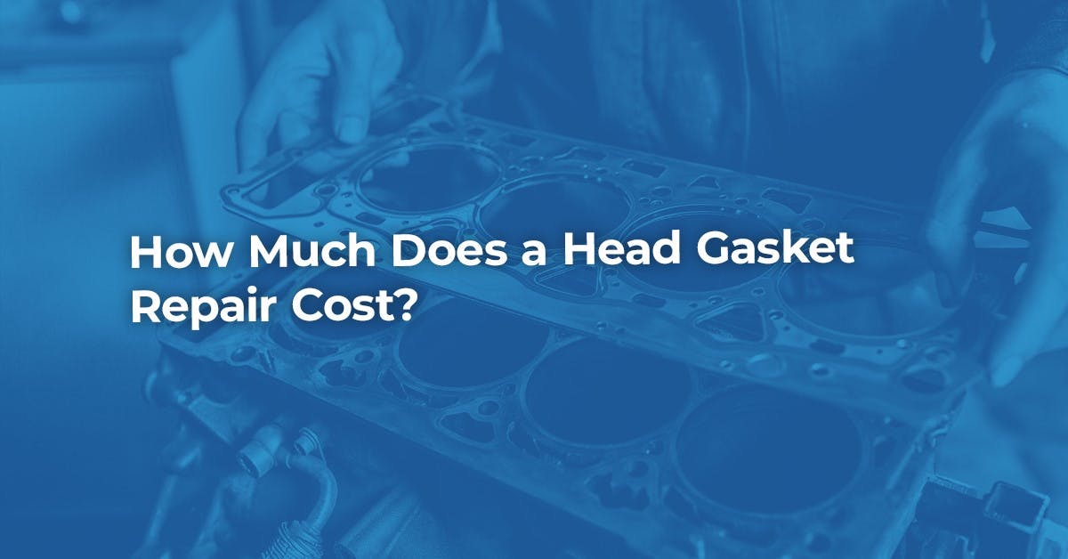 The article title over a mechanic holding a head gasket, in a blue overlay.