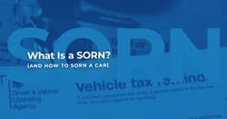 The article title over a vehicle tax reminder form as someone tries to SORN their vehicle.