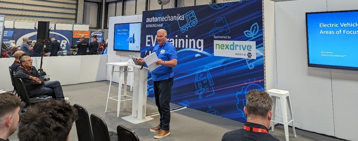 Paul Jordan doing a talk on the topic: Electrified Future: What Does It Look Like for The Service and Repair Industry?