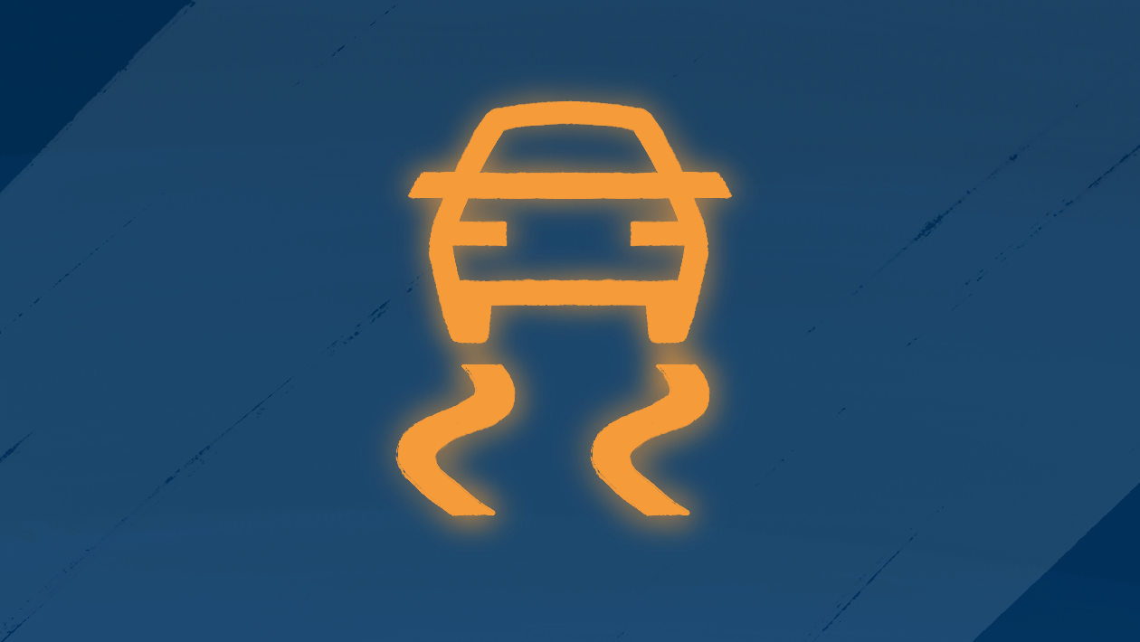 Electronic stability programme warning light.