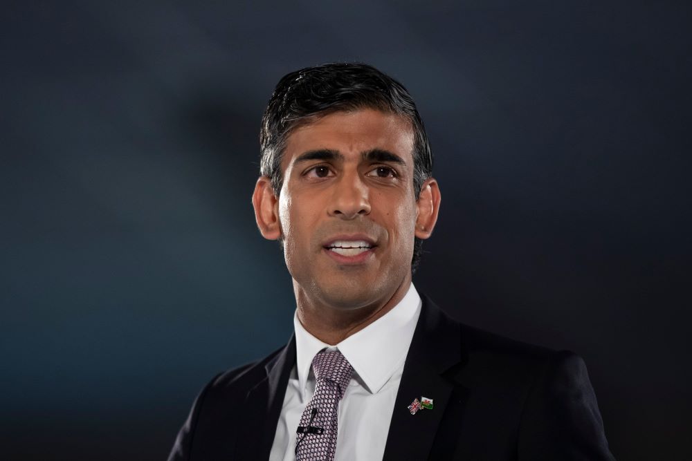 A picture of former UK Prime Minister Rishi Sunak. 